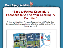 Tablet Screenshot of kneeinjurysolution.com